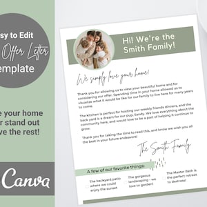Plantilla de carta de oferta de vivienda, carta de presentación de la casa al vendedor, carta de comprador de vivienda, carta de oferta de comprador de bienes raíces, carta de oferta de vivienda editable
