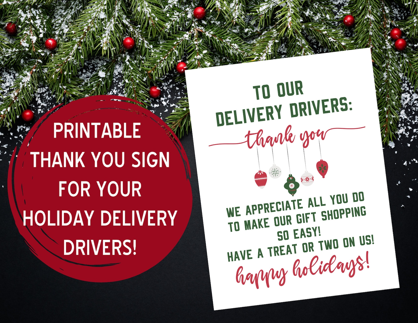 Christmas Package Delivery Thank You Fedex UPS USPS Amazon Etsy