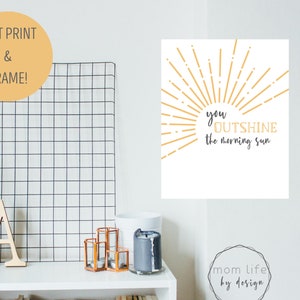 Hamilton Quotes from Dear Theodosia, You Outshine the Morning Sun, Instant Digital Download Nursery Art, Perfect Baby Gift for Boys