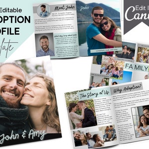 Adoption book Template, Adoption Profile Book for Birthmother, Letter to Birthparent, Photo Book template for Domestic Adoption Profile
