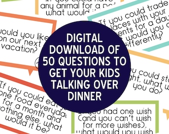 50 Questions for Family to Get Kids Talking for Family Dinner Talks, Family Questions to Make Dinner Conversation a Fun Family Activity