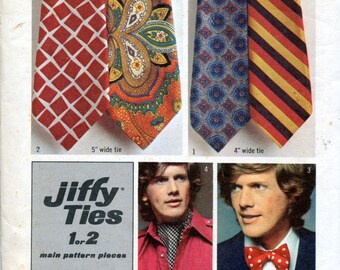 Men's Jiffy Ties - Ties Sewing Pattern - Simplicity 5287