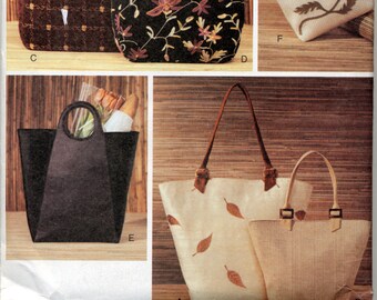 Handbags and Totes Sewing Pattern - Vogue 7755 - UNCUT