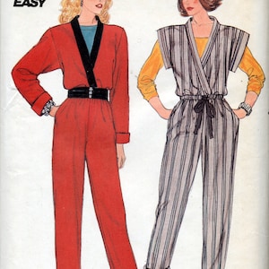 Misses&#39; Tapered Jumpsuit With Sleeve Variations Sewing Pattern - Fast & Easy - Butterick 3032 - Size 8-10-12 - UNCUT