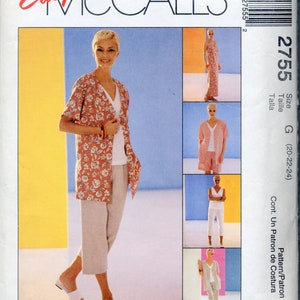 Può includere: Un cartamodello per un top e pantaloni da donna. Il cartamodello è per le taglie G (20-22-24). Il cartamodello si chiama "Easy McCall's" e fa parte della collezione "Non-Stop Wardrobe". Il cartamodello è "Cut-to-Fit".