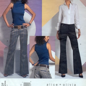 Vogue American Designer Alice + Olivia Flared Pants Sewing Pattern - Vogue 2907 - Sizes 10-12-14 - UNCUT