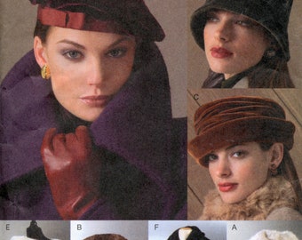 Misses' Hats, Beret, and Fur Wraps Sewing Pattern - Vogue 7980 - All Sizes Included - UNCUT