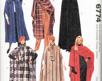 McCall's Cape Sewing Pattern 6774: Hooded & Collar Variations (Sizes 6-20)