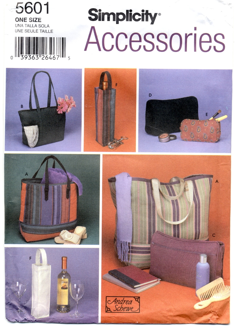 Simplicity One Size Spats And Two Bags-one Size