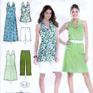 Misses&#39; Dress Or Tunic & Capri Pants Or City Shorts Sewing Pattern- Simplicity 3773 -Sizes 10-12-14-16-18- Size 10 is cut -The rest is UNCUT
