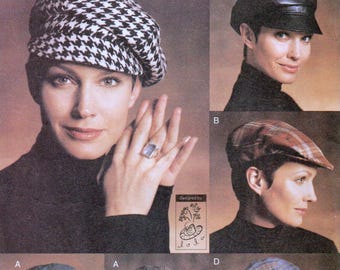 Misses&#39; Hat in Four Different Styles Sewing Pattern - Vogue 7619 - Sizes Small, Medium, Large - UNCUT