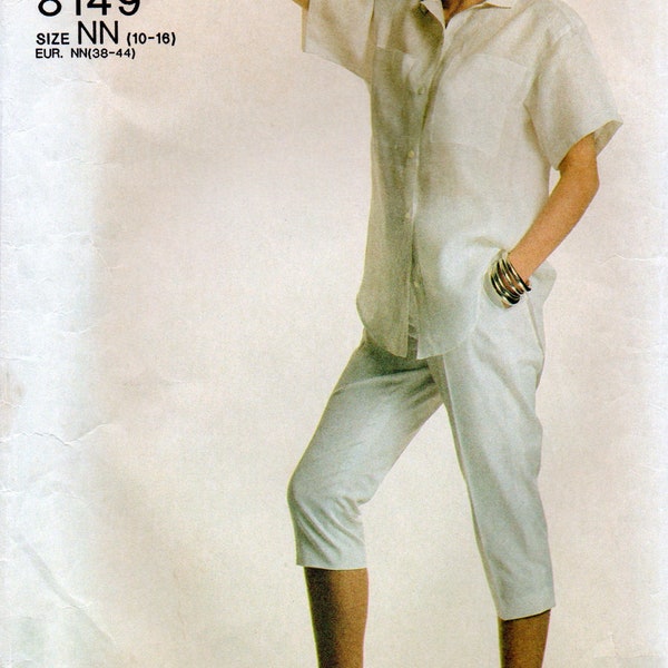 Misses' Easy-To-Sew Pants And Loose Fitting Shirt Sewing Pattern Simplicity Super Saver 8149 - Sizes 10-12-14-16 - UNCUT