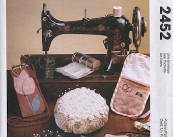 Victorian Storage Caddies, Chatelaine, Tote, Couch or Chair Basket, Pin Cushions, Eye Glass Case, Sewing Pattern - McCall&#39;s 2452 - UNCUT