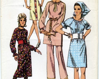 Simplicity Pattern 9103 Misses square Dance Dress And Apron Size 8