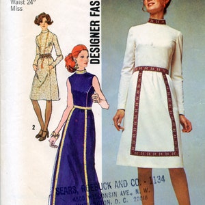 Misses&#39; Designer Fashion Dress In Two Lengths Sewing Pattern - Simplicity 9606 - Size 10 - UNCUT
