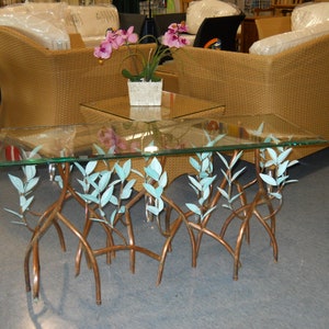 Copper Sculpture,Coffee Table Sculpture &quot;Copper Mangrove&quot; Coffee Table  Hand Crafted Copper and Glass Original Sculpture By David Blaine