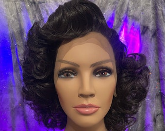 1950's Bombshell Dark Brown Lace Front Wig