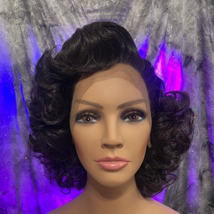 1950&#39;s Bombshell Dark Brown Lace Front Wig