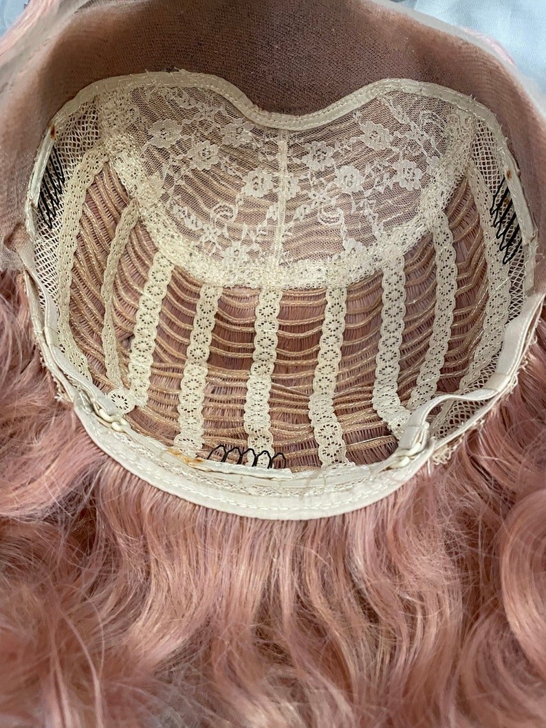 1950's Bombshell Pink Lace Front Wig image 10