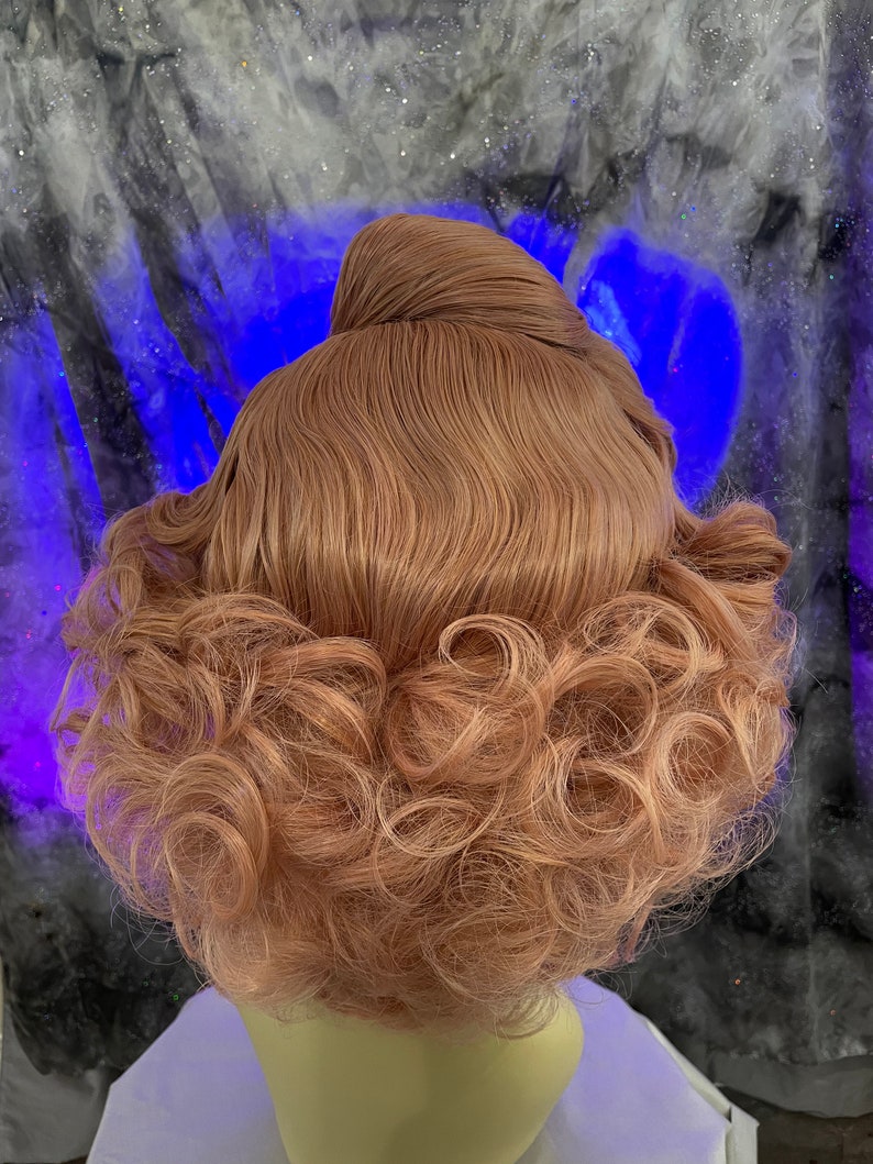 1950's Bombshell Pink Lace Front Wig image 9