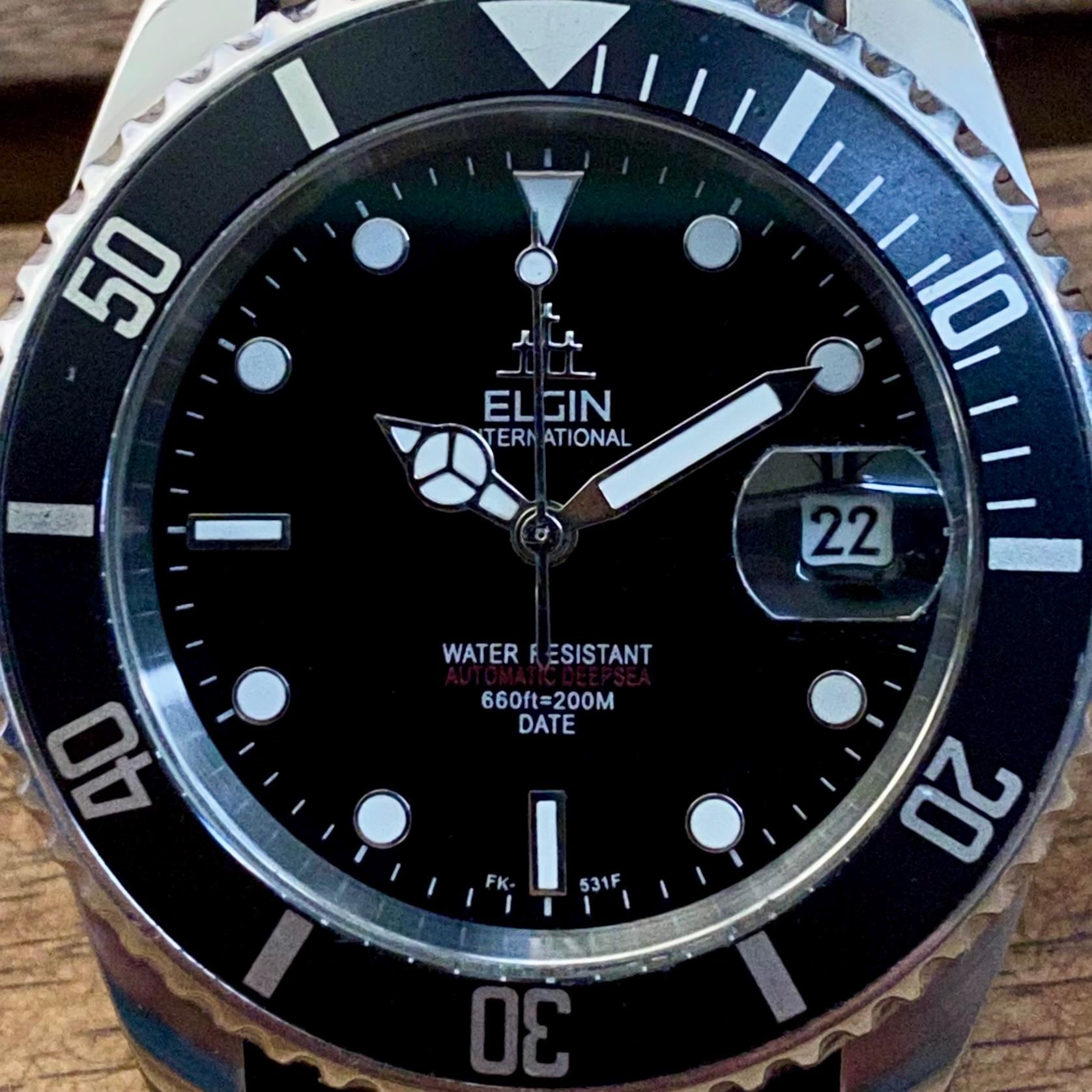 ELGIN TREASURE レディース ダイバーズウォッチ ELGIN Women's Watch Quartz 350m Submarine Fleet Collectible