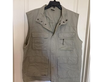 Columbia Silver Ridge Vest Men's Size XL Gray Fishing Hiking Omni-Shade Jacket
