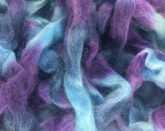 Northern Lights Printed Wool Top - Grape Jelly - 4oz