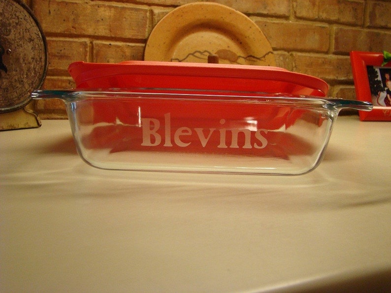 8x8 Personalized Pyrex Baking Dish Etsy