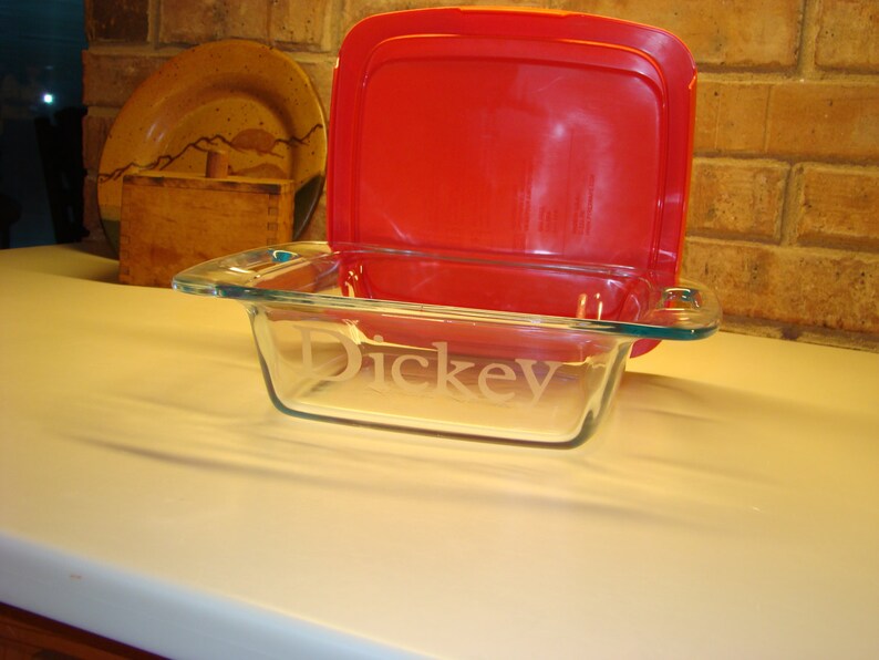 8x8 Personalized Pyrex Baking Dish Etsy