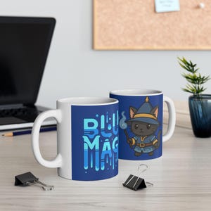 Tazza in ceramica con gatto mago, regalo perfetto per gli amanti dei gatti, tazza da caffè magica, divertente decorazione da cucina, ideale per compleanni e festività.