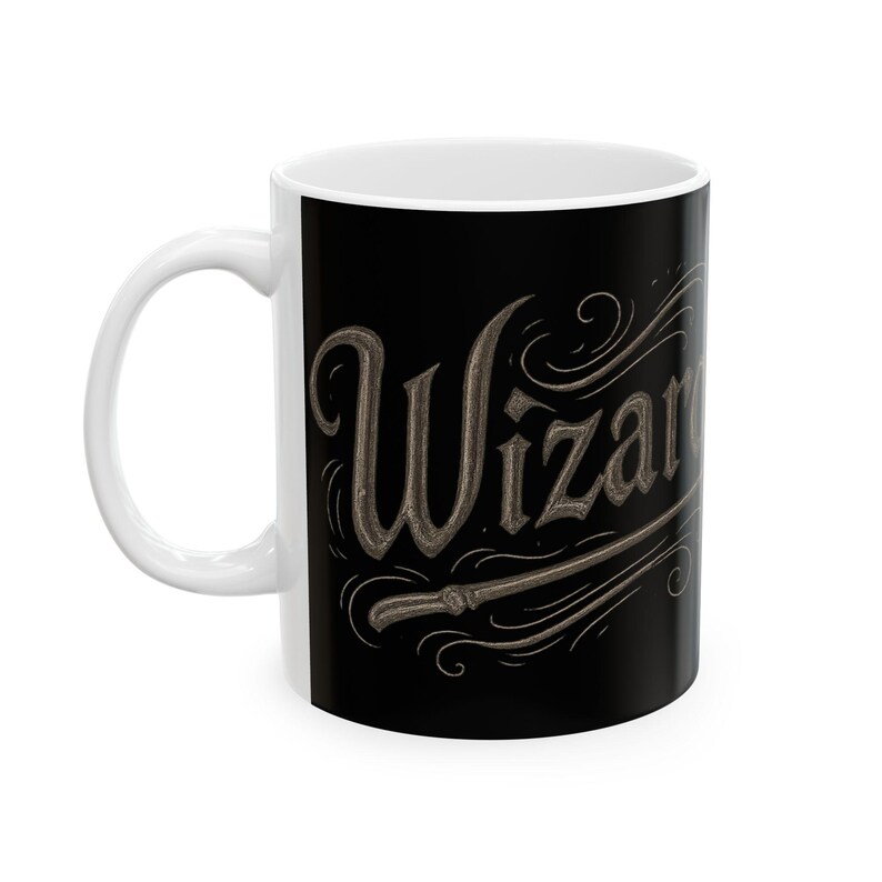Tazza da caffè magica in ceramica con gatto mago, per gli amanti dei gatti, regalo per compleanni, Halloween, atmosfera accogliente, decorazione per la casa immagine 4