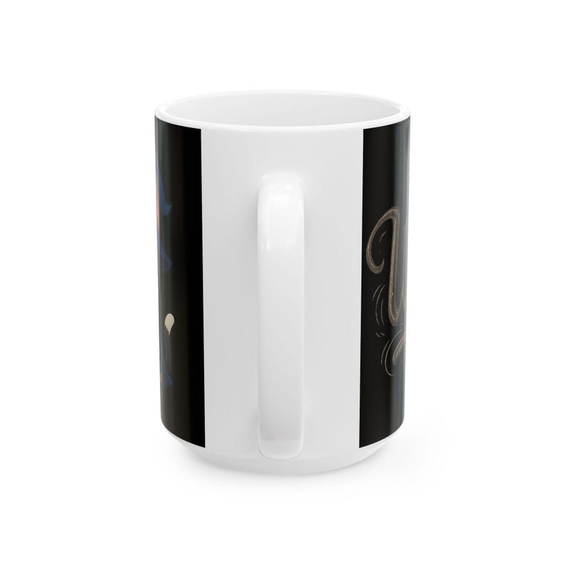 Tazza da caffè magica in ceramica con gatto mago, per gli amanti dei gatti, regalo per compleanni, Halloween, atmosfera accogliente, decorazione per la casa immagine 3