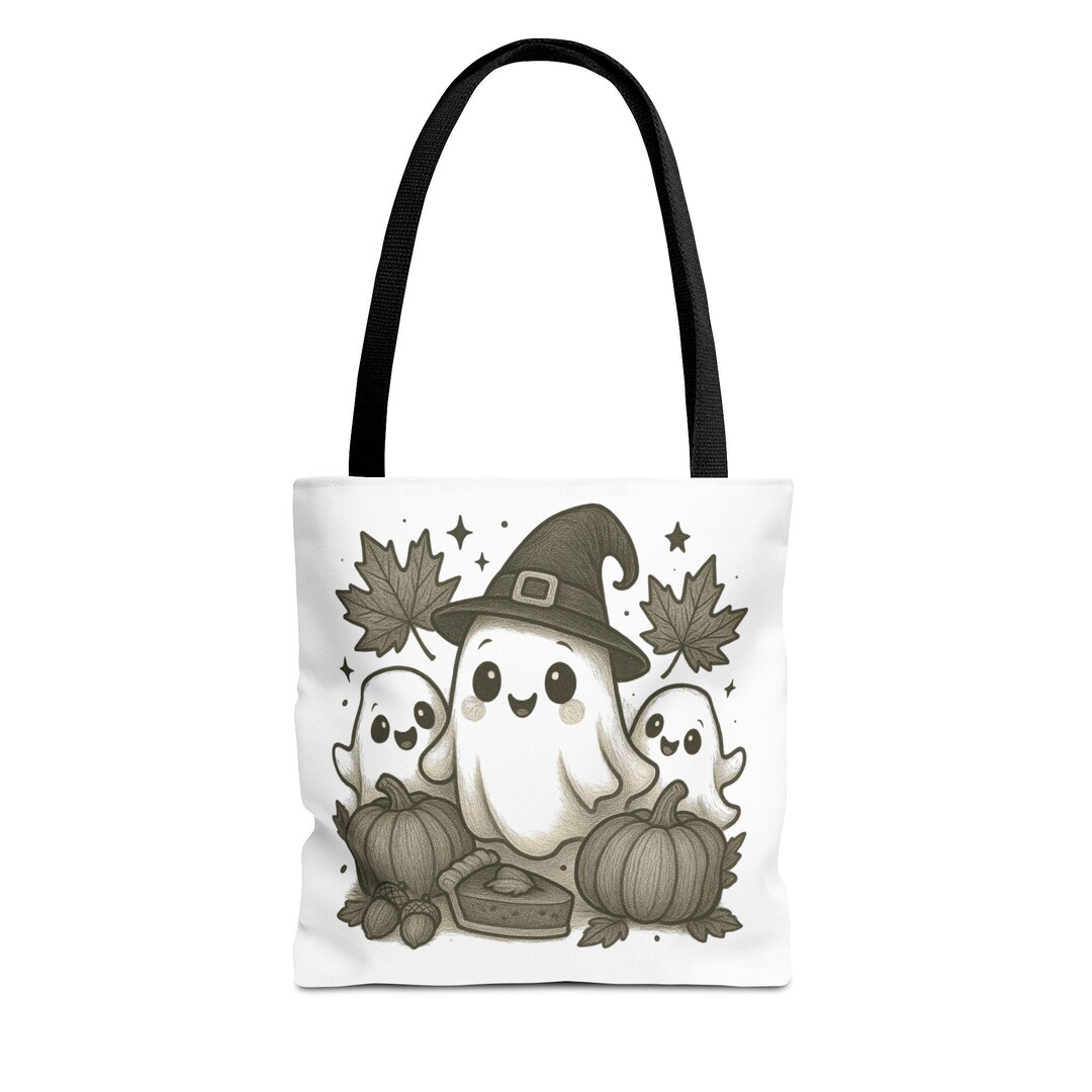 Halloween Ghosts Tote Bag Spooky Shopping Bag Fall Market Tote Cute