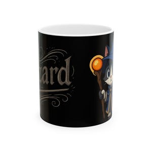 Tazza da caffè magica in ceramica con gatto mago, per gli amanti dei gatti, regalo per compleanni, Halloween, atmosfera accogliente, decorazione per la casa immagine 2