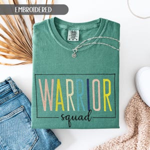 Custom Comfort Colors Retro Embroidered Mascot Shirt Spirit Wear Tee Team Mascot High School Spirit T-Shirt Personalized Back to School Gift
