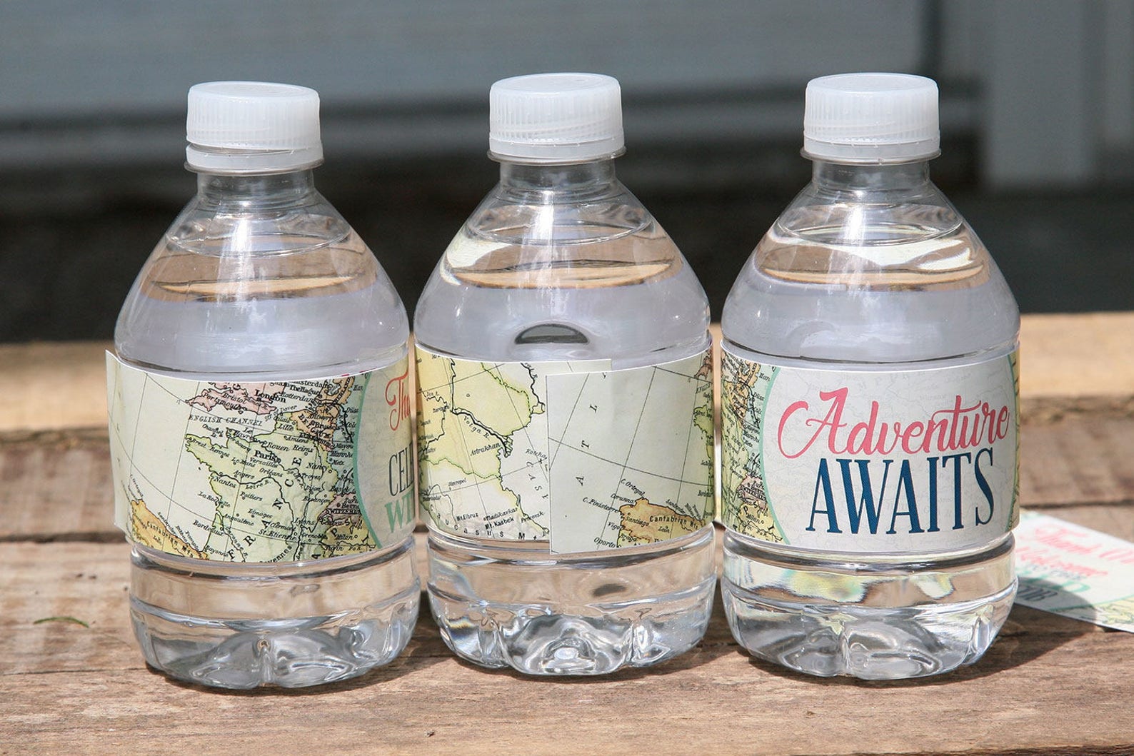 travel water bottle labels