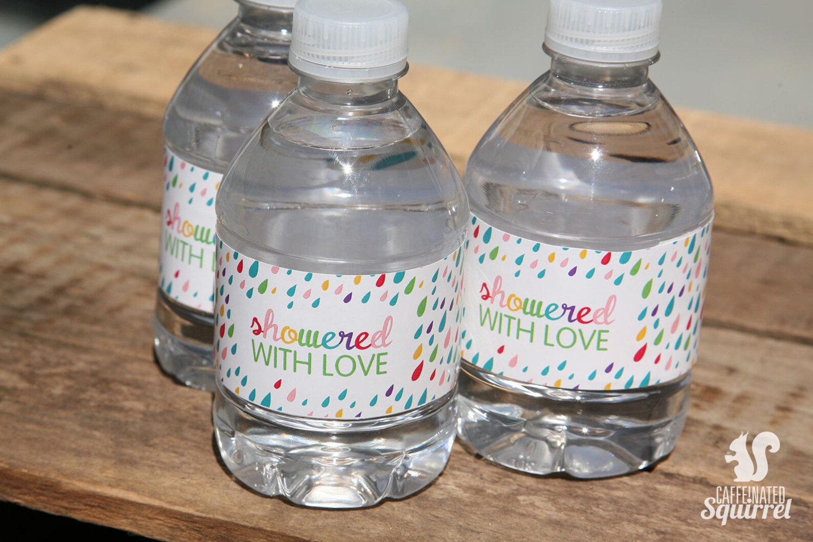 Showered With Love Water Bottle Labels Perfect for Baby Etsy