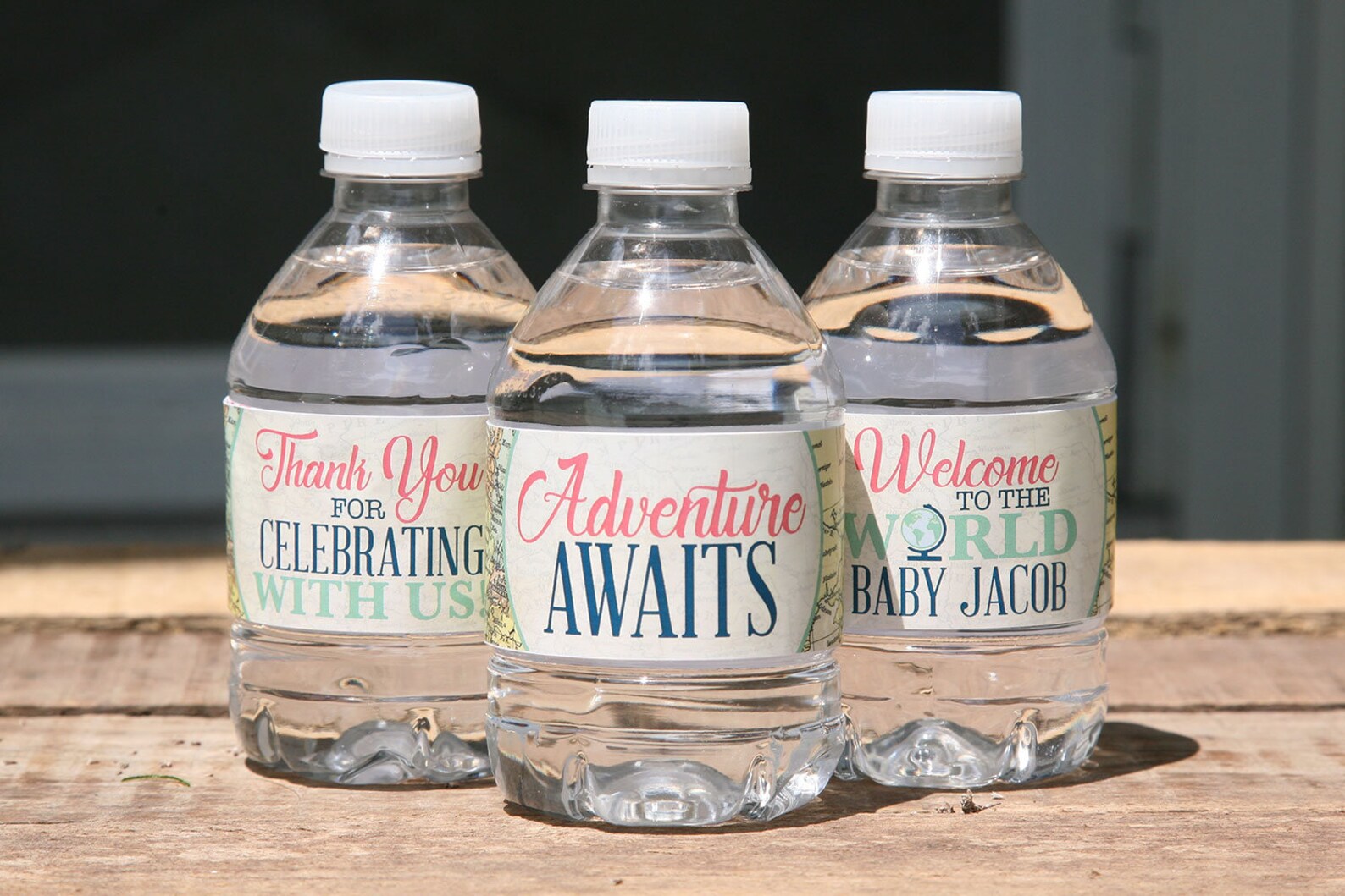 travel water bottle labels