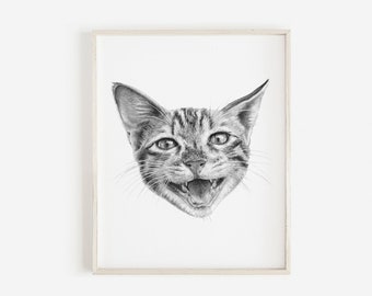 Tom kitten  | Fine Art Print | Home Decor | Modern Wall Art Poster| Cat owners | Realistic drawing print | Comme une image