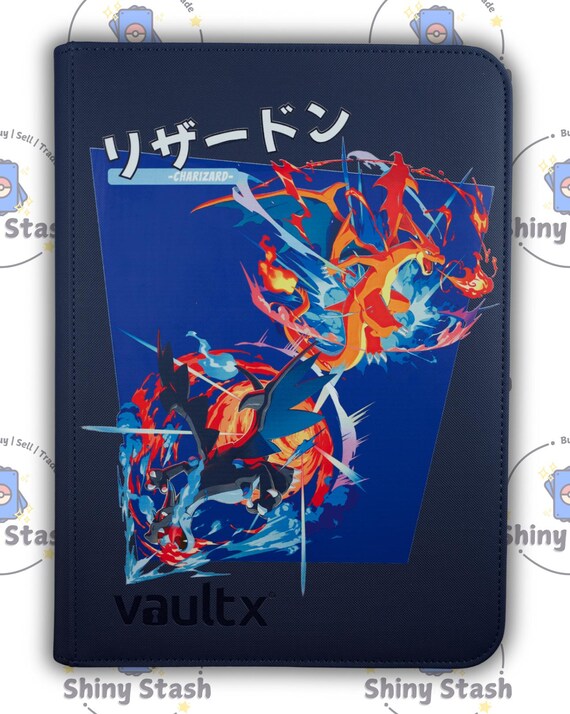 Custom Mega Charizard Print Pokmon Binder, Vault X 9 Pocket