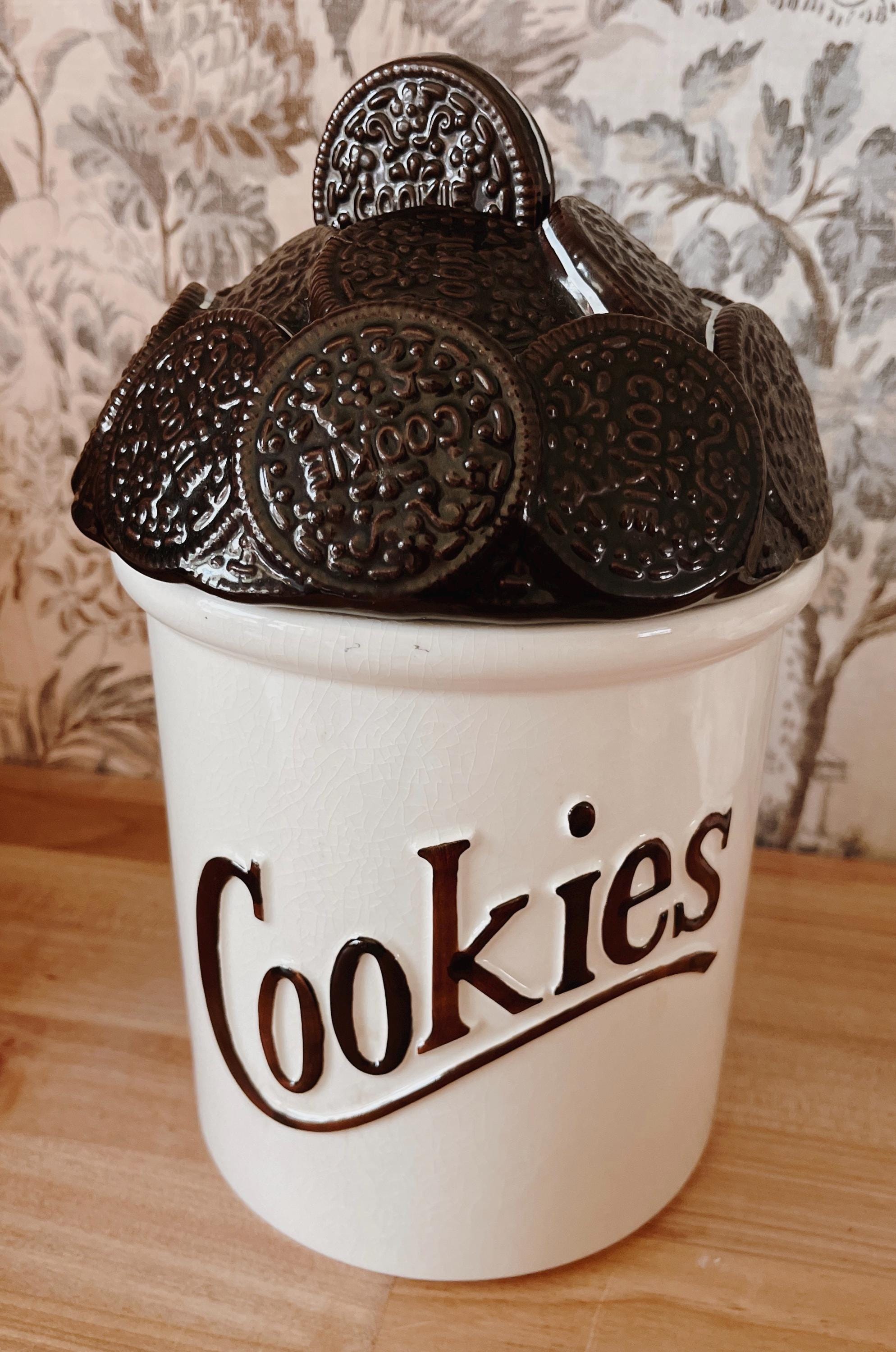 保存容器・ケース VINTAGE 1970s Nabisco Oreo Cookie Jar Vintage Original Nabisco Oreo Cookie Jar America's Favorite