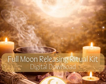 Kit rituel de libération de pleine lune | Soins spirituels, purification d'énergie (téléchargement numérique)