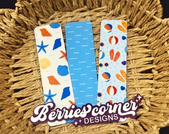 Summer Bookmarks, Cute Summer Bookmarks, Beach Reads,  Bookish Gifts,  Seasonal Bookmarks for Readers, Beach Theme Bookmarks