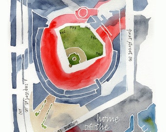 Nationals Park, Washington, D.C. 8x10" signed giclee print from original watercolor painting