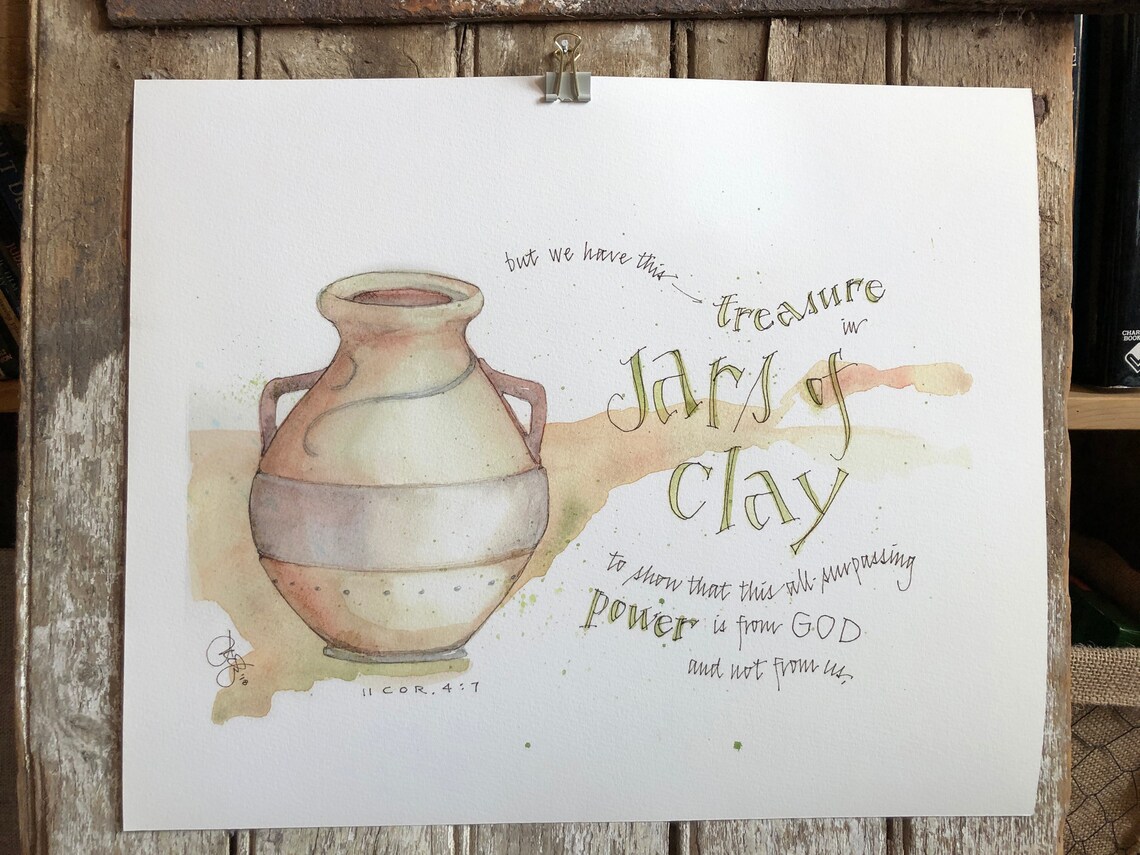 Jars of Clay Bible Verse 11x14 Artwork, Numbered Print, Signed by the
