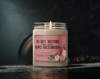Aromatherapy Soy Candle, 9oz - Retreat from Mom Life - Cinnamon Vanilla, Apple Harvest, Coconut Cream - Eco-Friendly, Reusable Glass Vessel