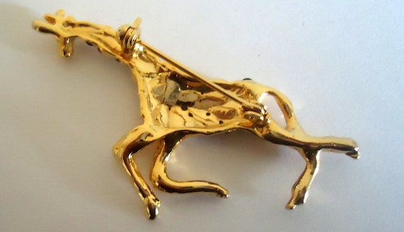 Unsigned Giraffe Figural Brooch (Book Piece) - image 4