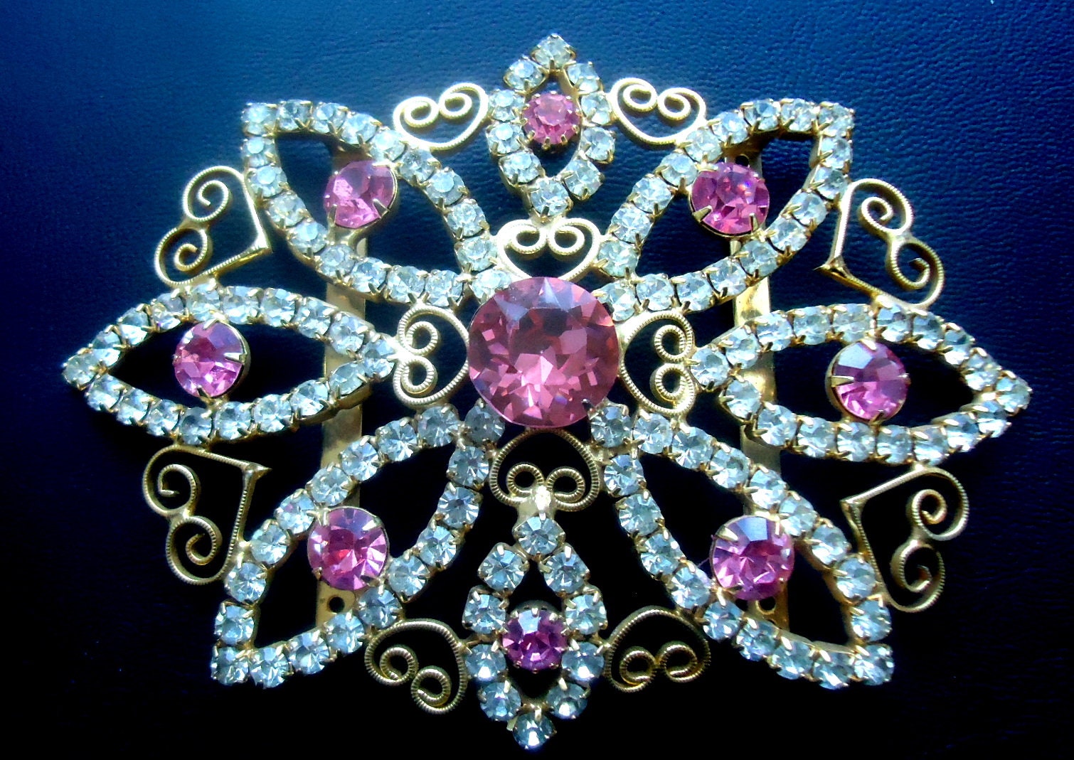 JULIANA D&E Verified Vintage Clear Rhinestone Metal Scroll Silver Belt Buckle Juliana Belt - Etsy main image 4