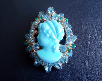 DeLizza and Elster a/k/a Juliana Cameo Silhouette Brooch Pendant HARD TO FIND