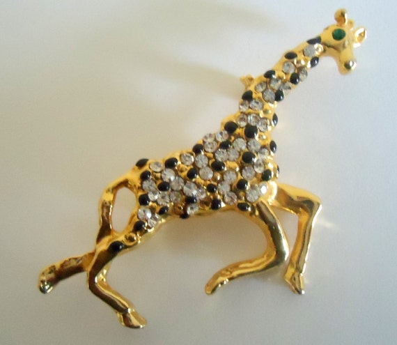 Unsigned Giraffe Figural Brooch (Book Piece) - image 1